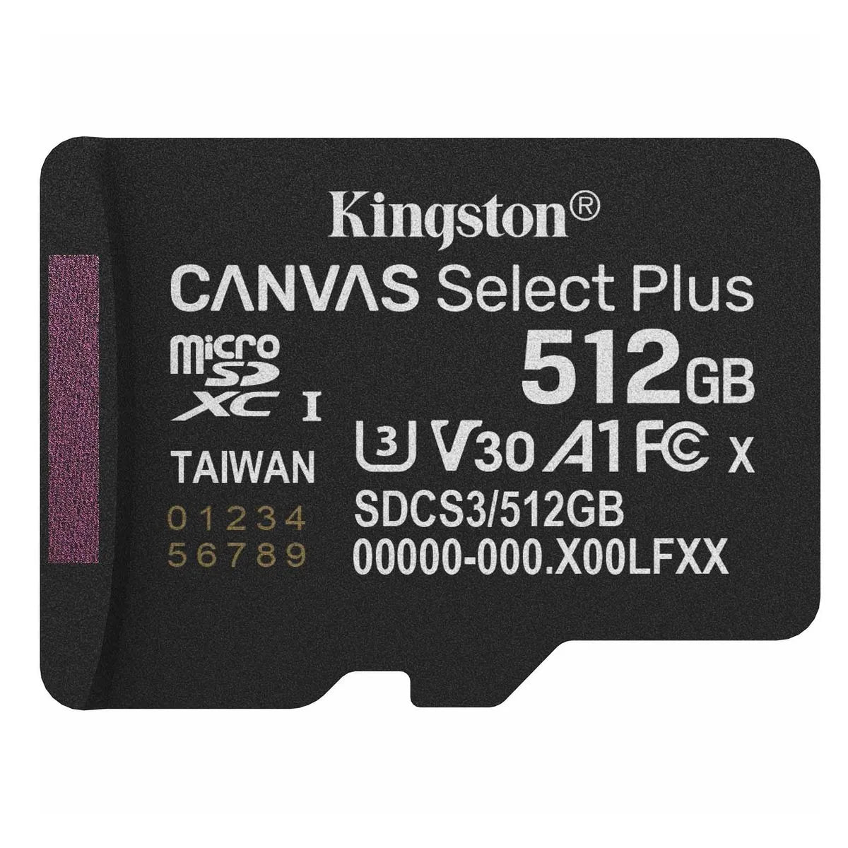 Kingston Canvas Select Plus Gen3 Card de memorie microSDXC 512GB 150MB/s A1 Fara Adaptor