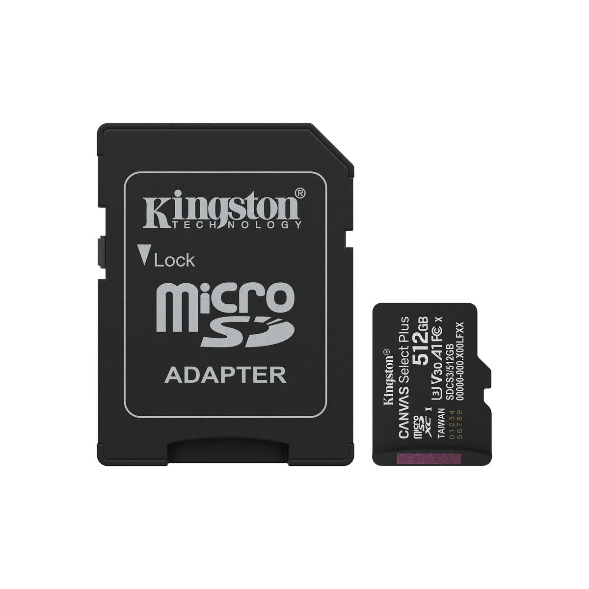 Kingston Canvas Select Plus Gen3 Card de Memorie microSDXC 512GB 150MB/s A1 cu Adaptor