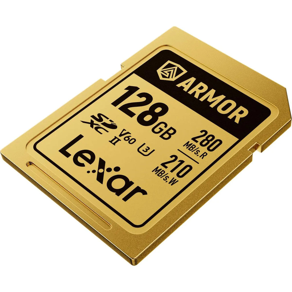Lexar ARMOR Gold Card de Memorie SDXC UHS-II 128GB Otel Inoxidabil