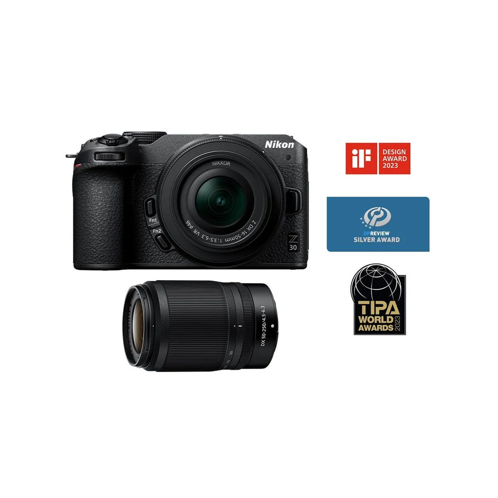 Nikon Z 30 Aparat Foto Mirrorless 20,9 MP Kit cu Obiectiv 16-50mm DX f/3.5-6.3 VR + 50-250mm DX f/4.5-6.3 VR