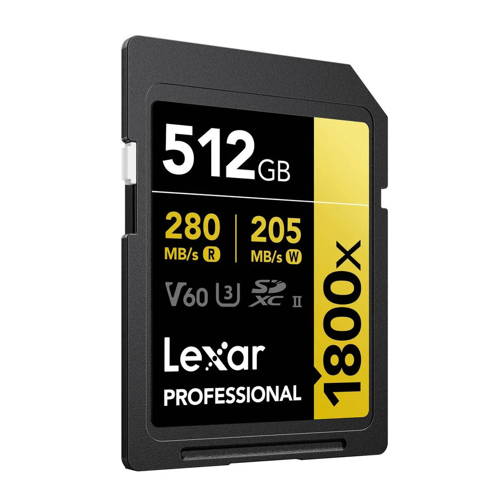 Lexar Card de Memorie SDXC Professional UHS-II BL 1800x 512GB V60 Gold