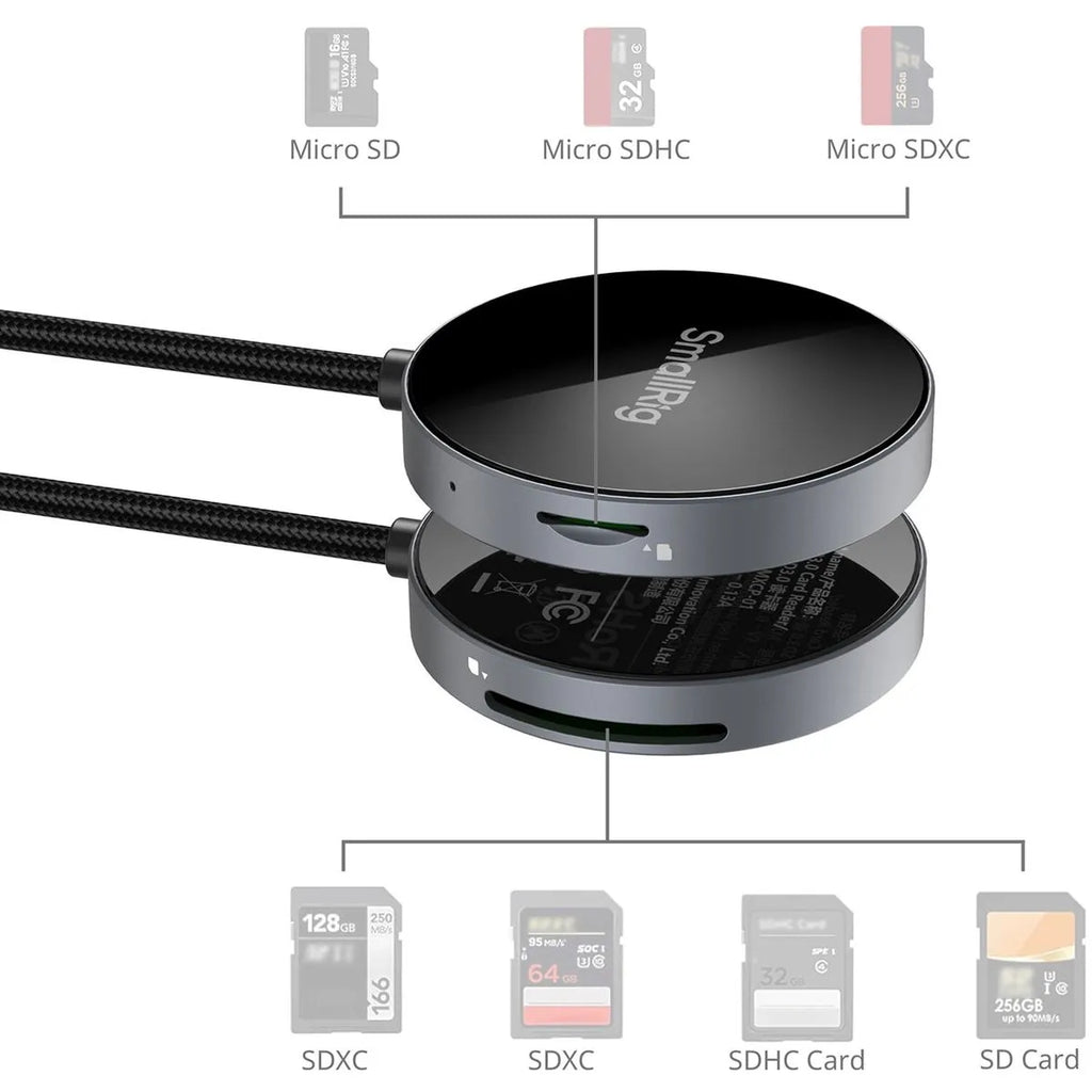 SmallRig 4870 Cititor de carduri SD si Micro SD 4.0